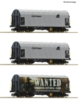Roco 6680023 - TT - 3-tlg. Set Schiebeplanenwagen Wanted, Captrain, Ep. VI